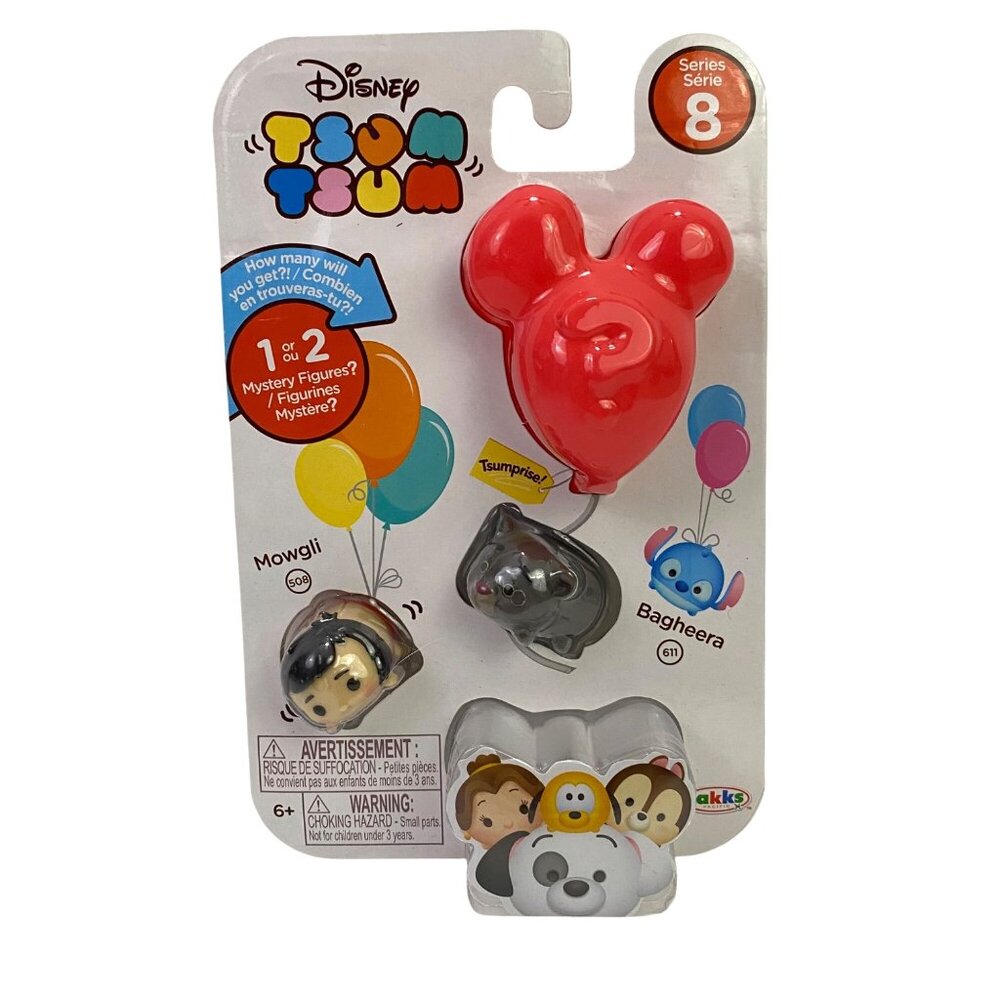 Disney Tsum Tsum Series 8 Mowgli and Bagheera with Mystery Figure MiniFigure Set